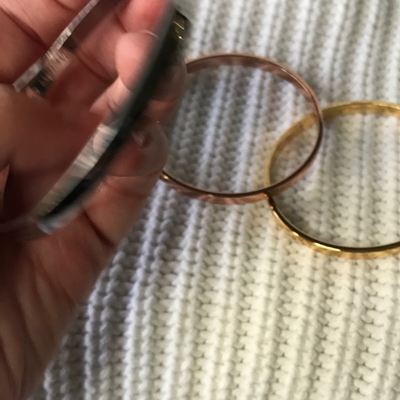Kate Spade Elegant Gold, Silver, and Rose Gold Bangle Set - Picture 8 of 11